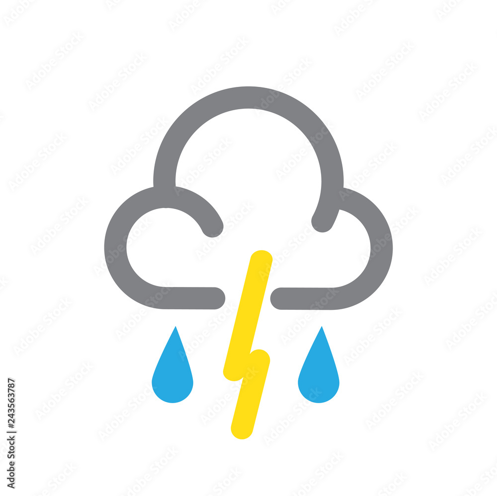 Poster Waether icon on white background for graphic and web design, Modern simple vector sign. Internet concept. Trendy symbol for website design web button or mobile app