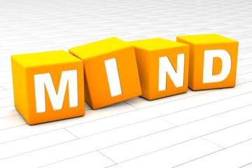 3D rendered illustration of the word Mind.
