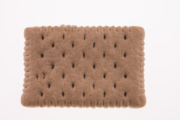 Brown biscuits cracker,, French Petit Beurre, Butter Biscuits  isolated on white background