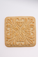 square  biscuits cracker  isolated on white  background