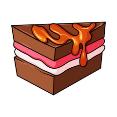 Vector design of dessert and sweet logo. Collection of dessert and food stock vector illustration.