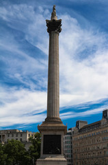 Fototapeta na wymiar Nelson's Column at Trafalgar Square, London, UK.