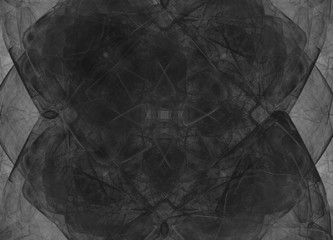 Black and white background. Fantasy pattern texture. Digital art. 3D rendering. Computer generated image