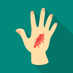 Obraz premium Vector illustration of damage and wound logo. Collection of damage and rendering stock vector illustration.