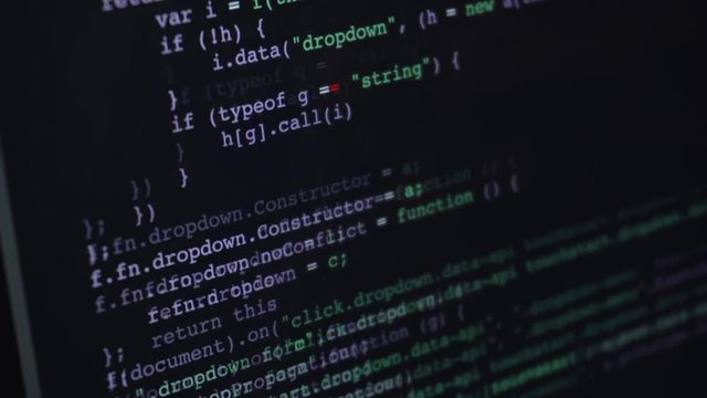 Source programming code or html moving over screen