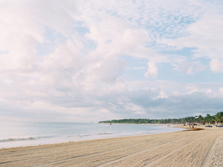 landscape with blue sky and clouds