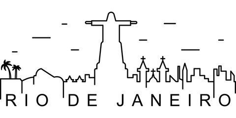 Rio De Janeiro outline icon. Can be used for web, logo, mobile app, UI, UX
