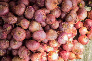 street market with onion, phu quoc vietnam