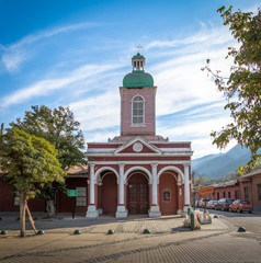 Church in San Jose de Maipo town at Cajon del Maipo - Chile