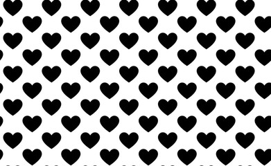 Hearts vector seamless pattern, love symbol background