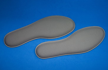  gray Memory Foam  Shoe Insoles on background