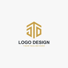 Letter GD monogram logo design vector