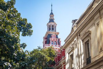 Fire Department Headquarters tower in Downtown Santiago - Santiago, Chile