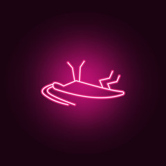 cockroach icon. Elements of pest control and insect in neon style icons. Simple icon for websites, web design, mobile app, info graphics