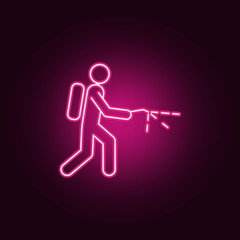 exterminator icon. Elements of pest control and insect in neon style icons. Simple icon for websites, web design, mobile app, info graphics