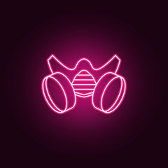 respirator icon. Elements of pest control and insect in neon style icons. Simple icon for websites, web design, mobile app, info graphics