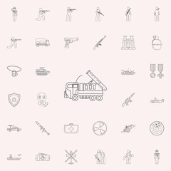 cargo rocket launcher icon. Army icons universal set for web and mobile
