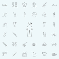 military with automatic weapons icon. Army icons universal set for web and mobile