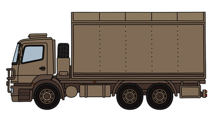The sand military truck
