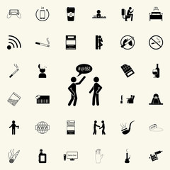 swear words icon. Bad habbits icons universal set for web and mobile