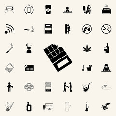 eating chocolate icon. Bad habbits icons universal set for web and mobile
