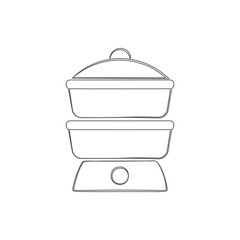 logo steamer icon. Element of cyber security for mobile concept and web apps icon. Thin line icon for website design and development, app development