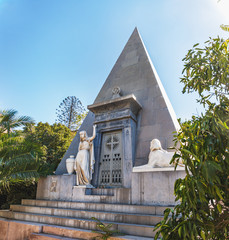 Egyptian Pyramid Tomb at Santiago Cemetery - Santiago, Chile