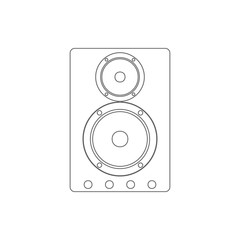acoustic speakers icon. Element of Electro for mobile concept and web apps icon. Thin line icon for website design and development, app development
