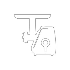 electric meat grinder icon. Element of cyber security for mobile concept and web apps icon. Thin line icon for website design and development, app development