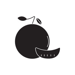 mandarin icon. Element of Fruit for mobile concept and web apps icon. Glyph, flat icon for website design and development, app development © rashadaliyev