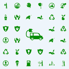 Electra car green icon. greenpeace icons universal set for web and mobile