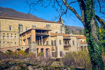 Exterior view of the Yuste Monastery, Extremadura, Spain. Monastery where Emperor Charles V died