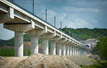 Fototapeta na wymiar Railway Bridge Viaduct