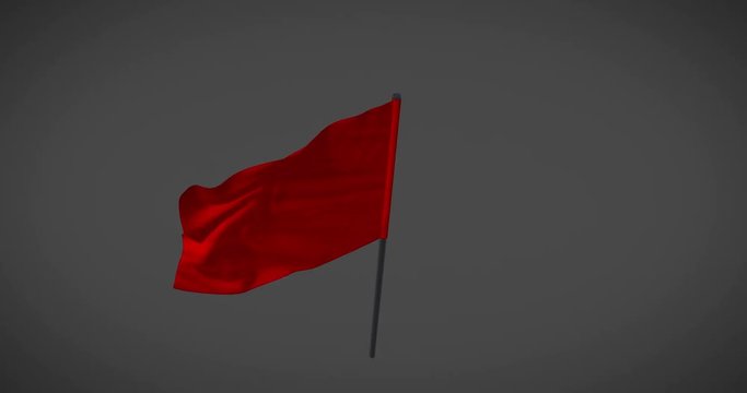 Racing flags - Red flag looping animation with alpha mask