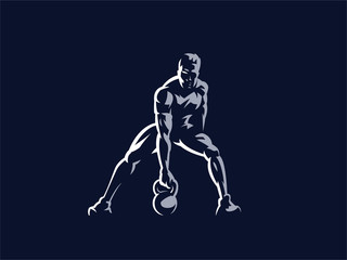 Sport. Sporty and athletic man.