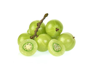 Indian gooseberry isolated on white background