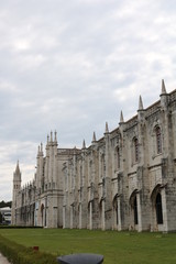 Obraz premium Lisbon/Portugal - May 22 2018 - Jerónimos Monastery is a former monastery of the Order of Saint Jerome near the Tagus river in the parish of Belém