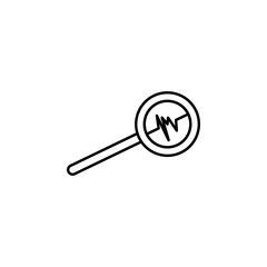 cardiogram loupe icon. Element of medicine for mobile concept and web apps illustration. Thin color line icon for website design and development, app development