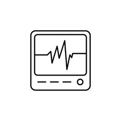 cardiogram icon. Element of medicine for mobile concept and web apps illustration. Thin color line icon for website design and development, app development