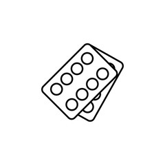 medication icon. Element of medicine for mobile concept and web apps illustration. Thin color line icon for website design and development, app development