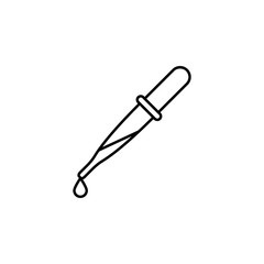 pipette icon. Element of medicine for mobile concept and web apps illustration. Thin color line icon for website design and development, app development