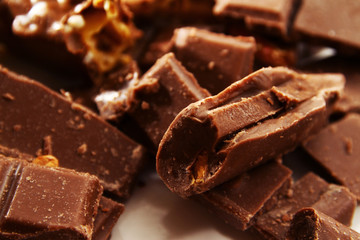 Chocolate background /Chocolate is a usually sweet, brown food preparation of roasted and ground cacao seeds