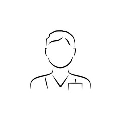 surgeon, beauty, esthetic hand drawn icon