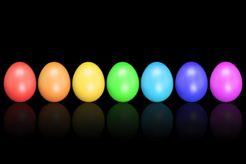 7 eggs in a rainbow Anyone who has seen this picture will definitely feel strange.