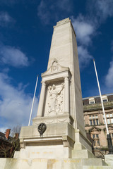 The Preston Cenotaph war monument in Preston, Lancashire, England.