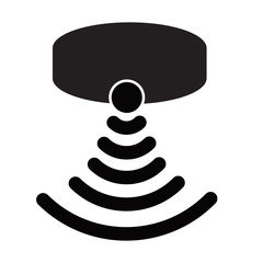 motion sensor icon on white background. flat style.sensor waves signal icon for your web site design, logo, app, UI. security connection business symbol. motion sensor concept. sensor sign.