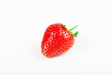 Close up Fresh Strawberry on isolated white background.