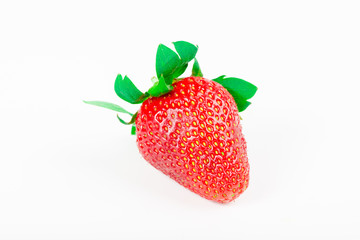 Close up Fresh Strawberry on isolated white background.