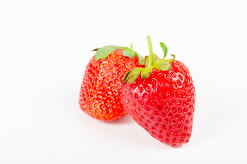 Close up Fresh Strawberry on isolated white background.