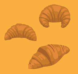 Bread Croissant Vector Illustration